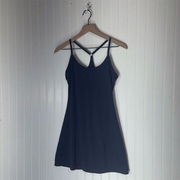 Outdoor Voices The Exercise Dress XS Navy Built-In Shorts Activewear NWT Preppy - Picture 1 of 6